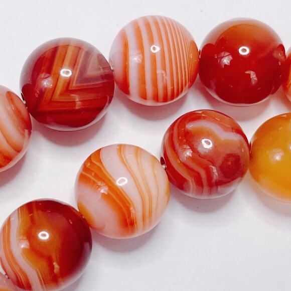 Signed Jay King DTR Agate Gemstone Pendant Necklace Orange White Sterling Silver - Picture 4 of 16